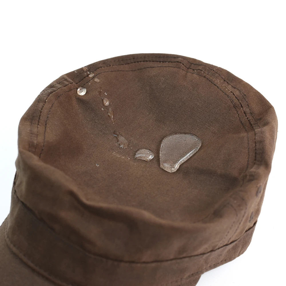 Waxed Canvas Cotton Military Caps Men Waterproof Cadet Army Cap Unique Design