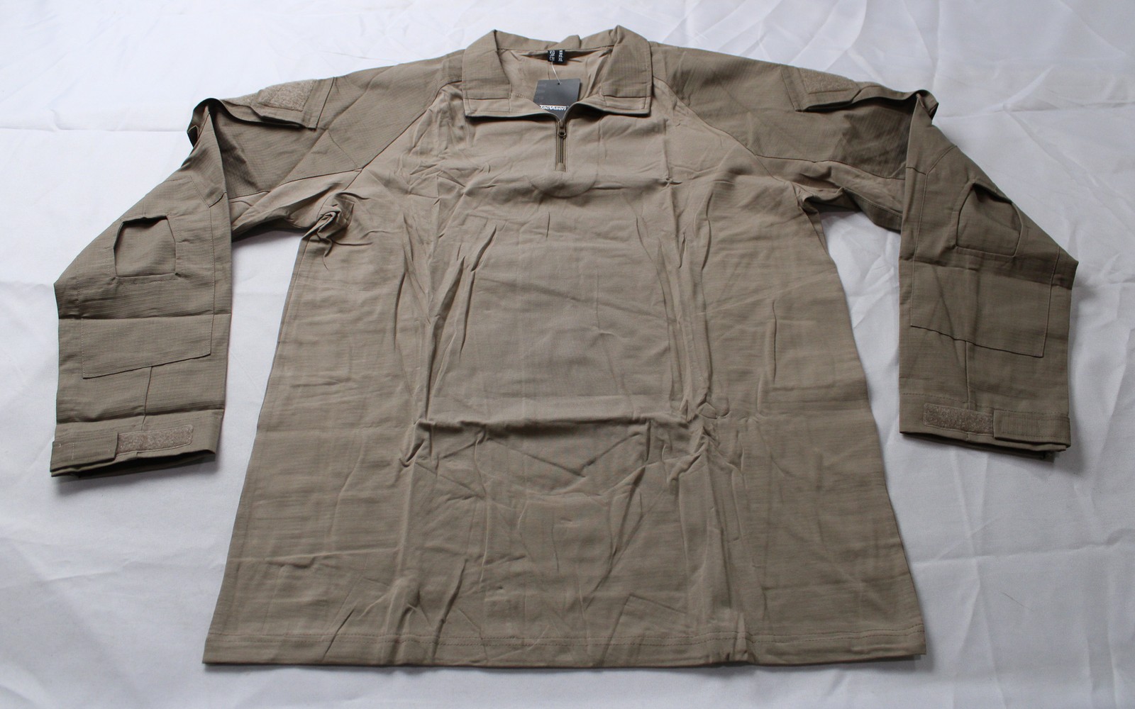 Tacvasen Mens Tactical Long Sleeve Combat Quarter Zip Shirt CN6 Brown Medium NWT