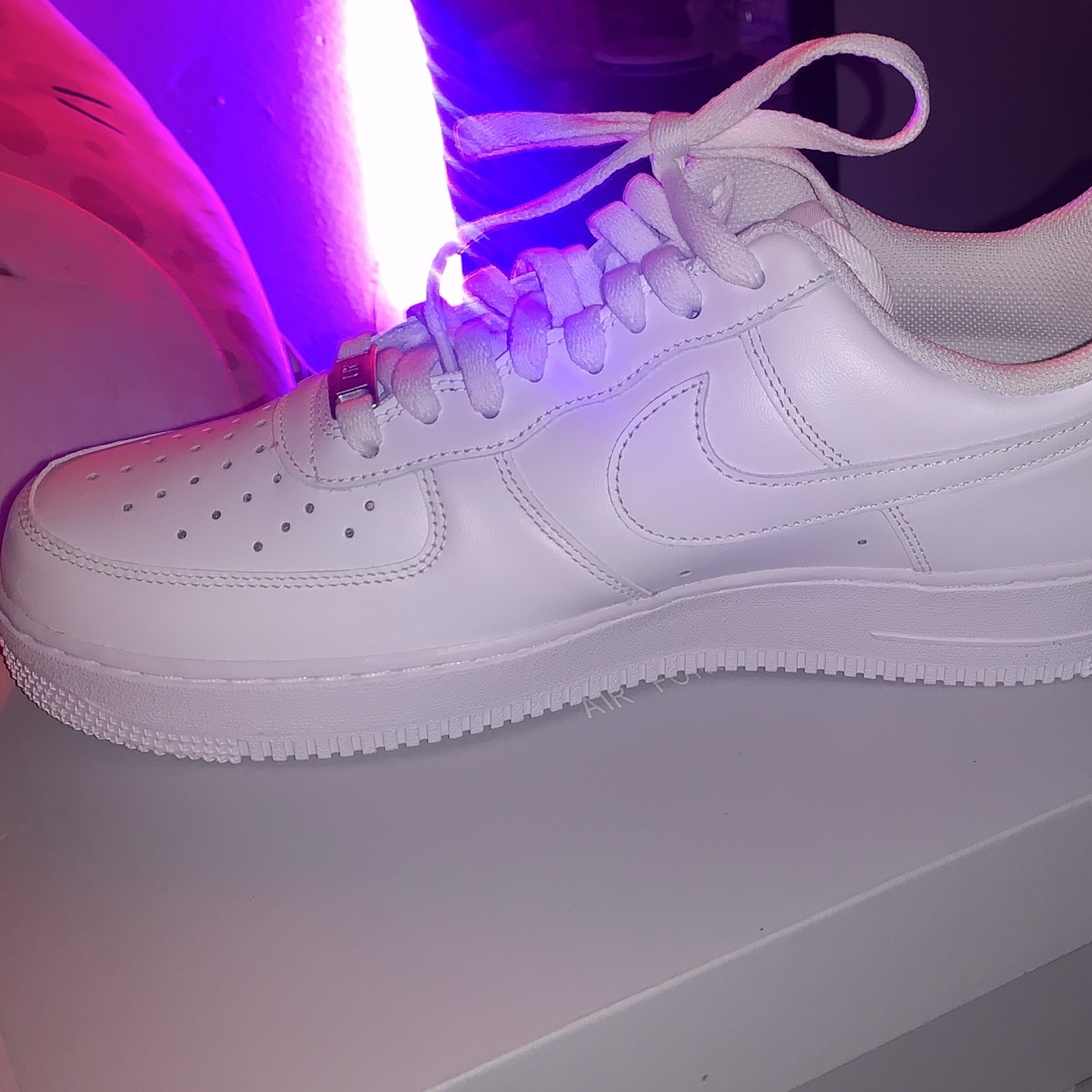 Nike Air Force 1 Low Top Men’s White Solid Lace-Up Athletic Sneakers