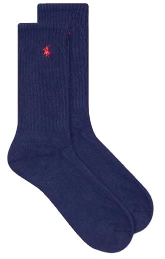 POLO RALPH LAUREN RL Mens Navy Blue Sports Training Crew Socks UK 6-11 EU 40-46