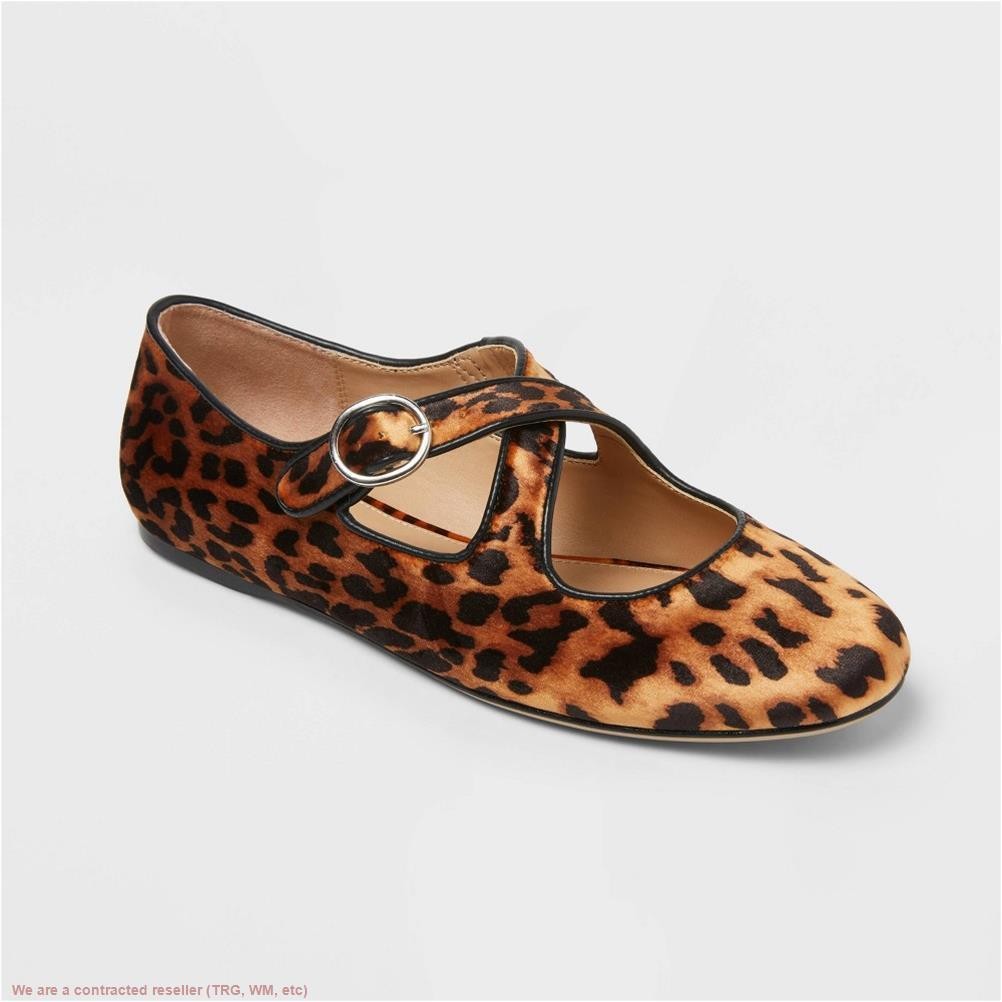 Women’s Tasmin Leopard Print Flats – A New Day Light Brown 9 *SEE DEAL!!!*
