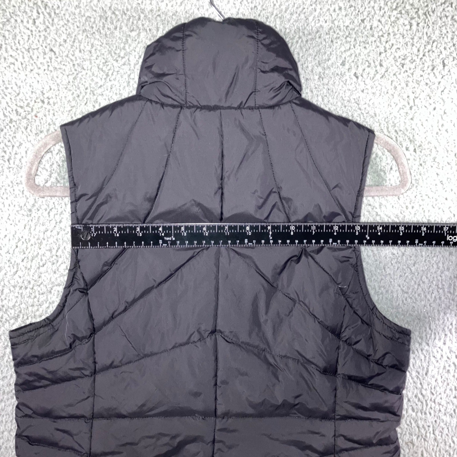 Kenneth Cole Reaction Puffer Vest Women Large Down Feather Quilted Zip Front