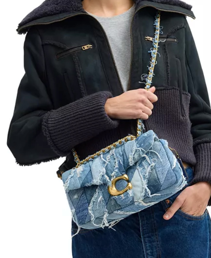 AUTH NWT $695 COACH Tabby 26 Repurposed Denim Patchwork Quilted Shoulder Bag