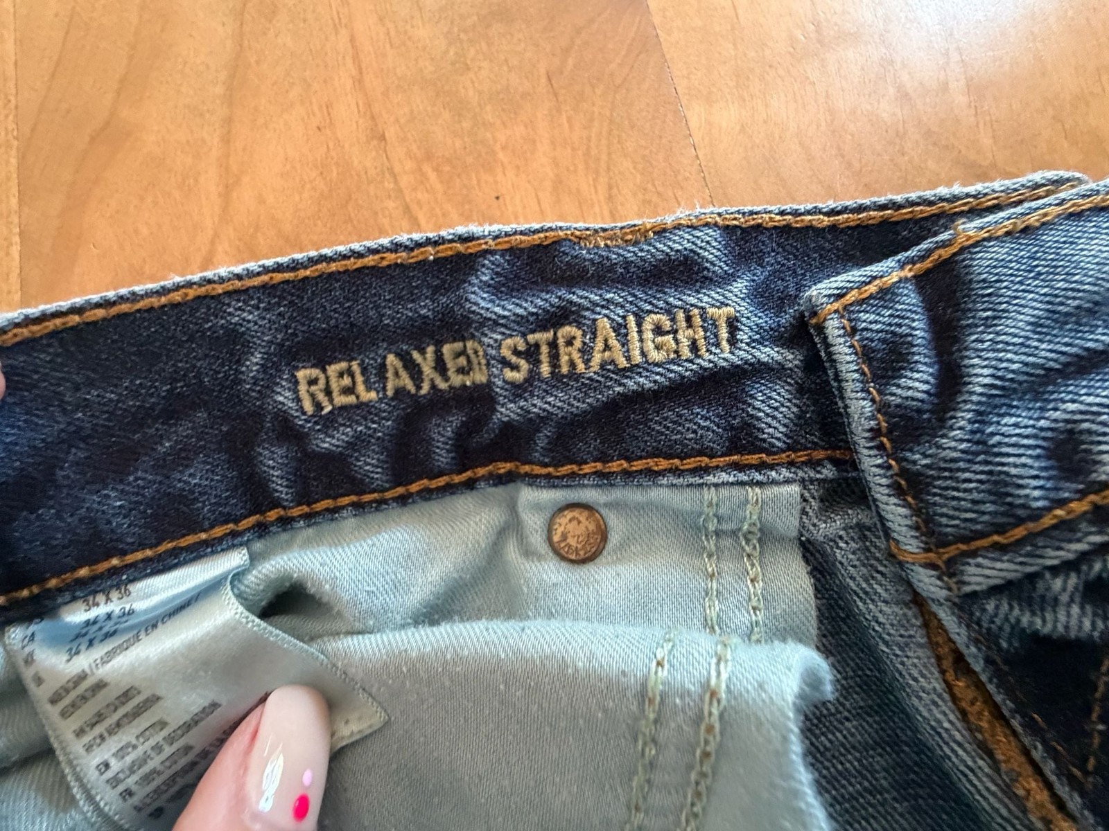 American Eagle Relaxed Straight Leg Men’s Jeans 34×36