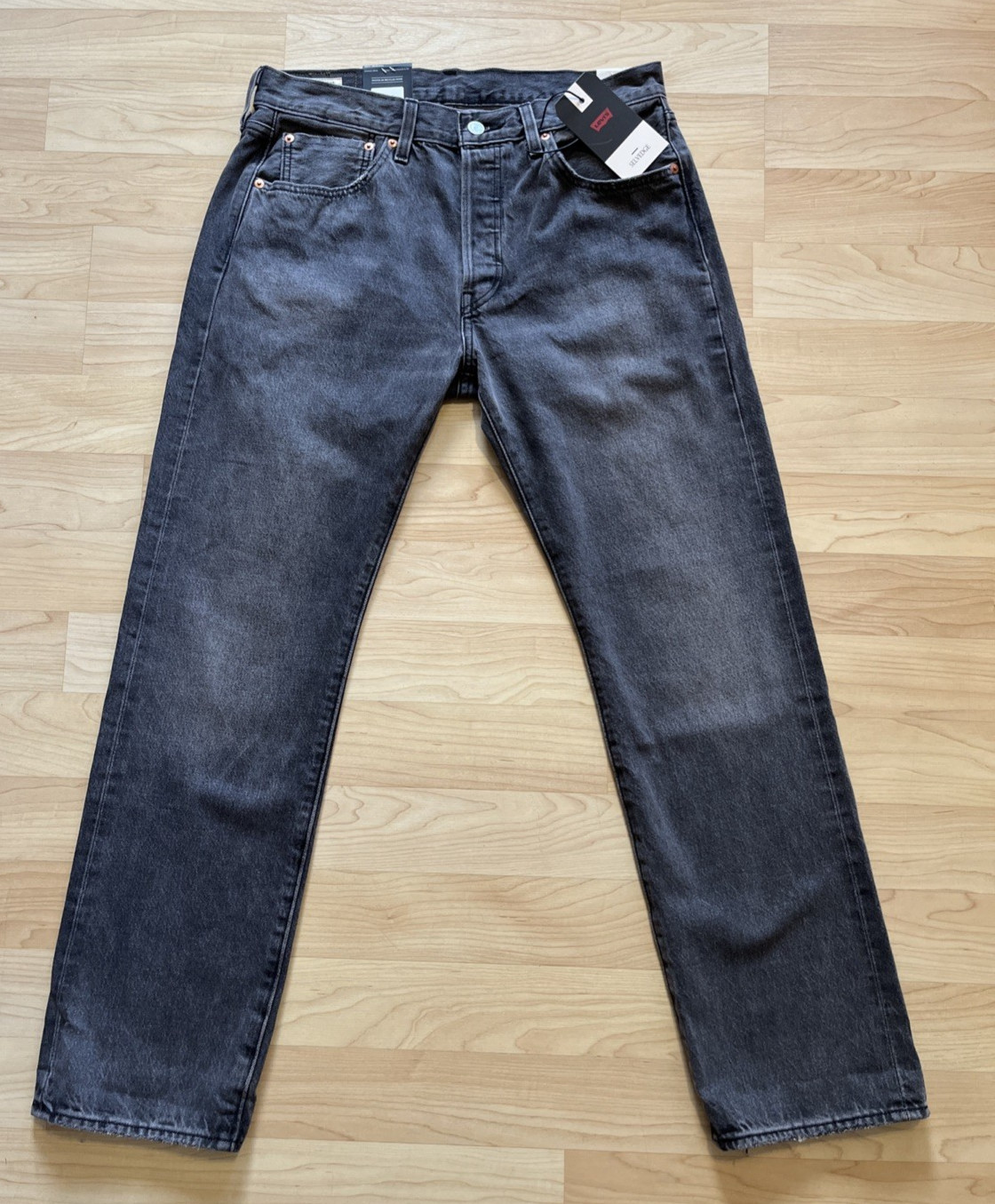 Levi’s 501 Selvedge Original Straight Leg Jeans Men’s 32×30 Gray Big E NWT $148
