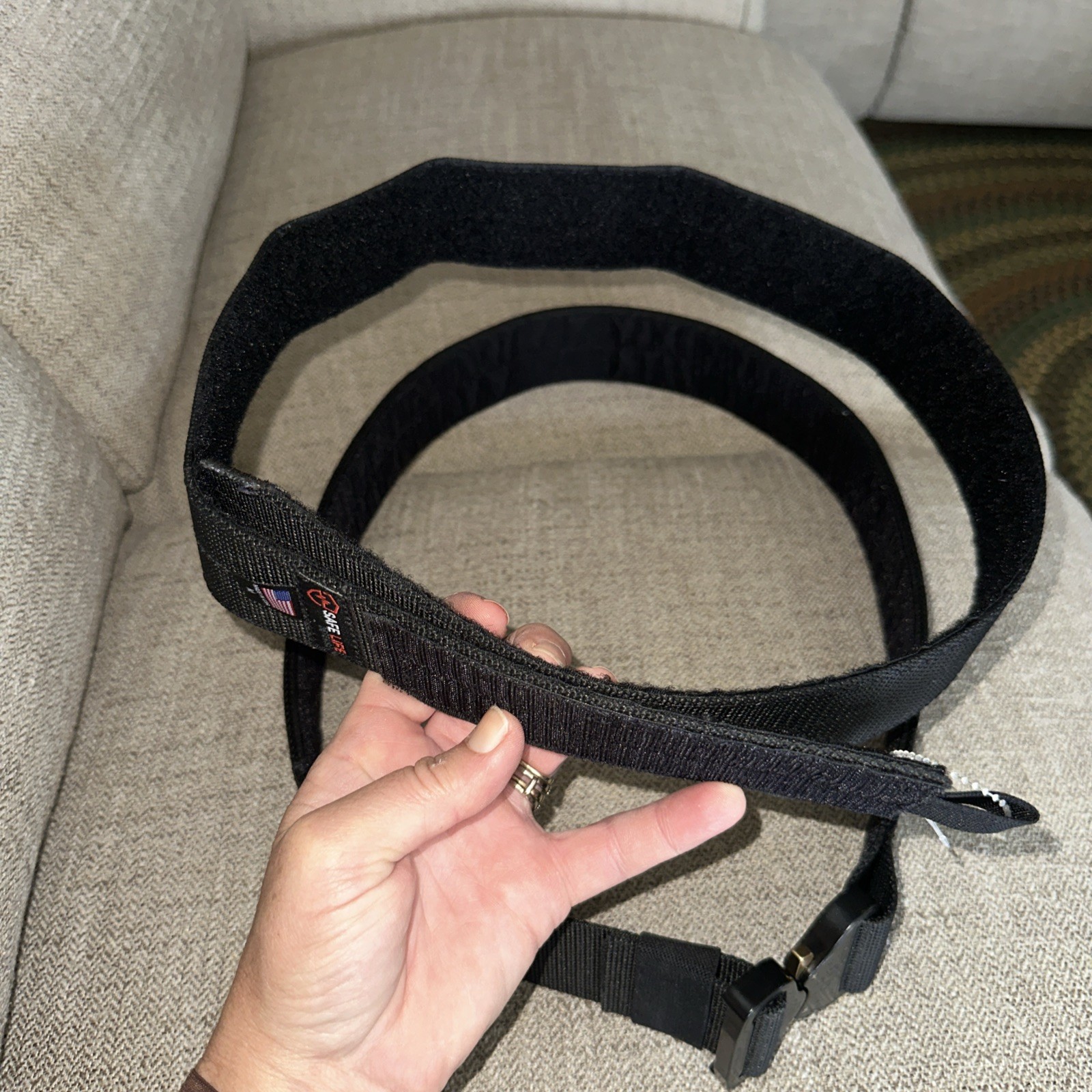 NWT Safe Life Defense Tactical Belt M Black Duty Cobra Pro Style Buckle USA 2PC