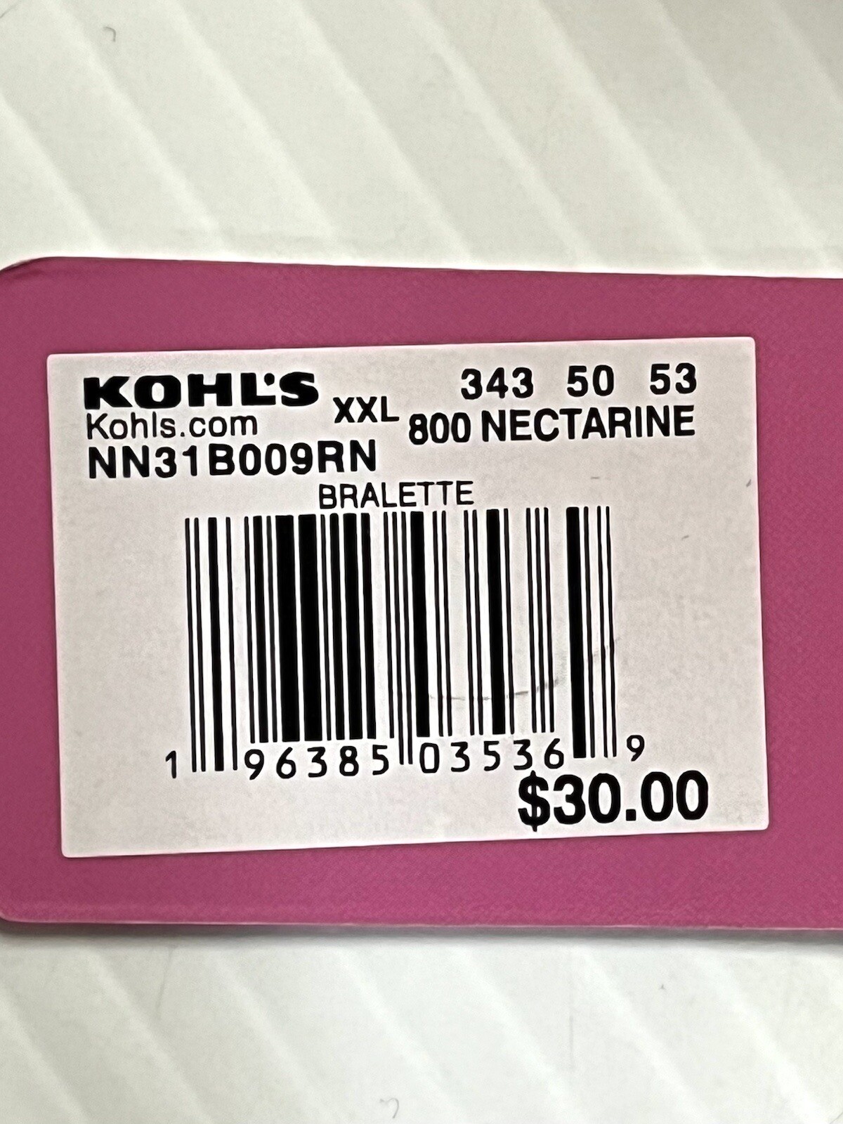 Juniors’ Ninety-Nine° Nectarine Orange Crinkle Bralette Bikini XXL (21/22) NWT