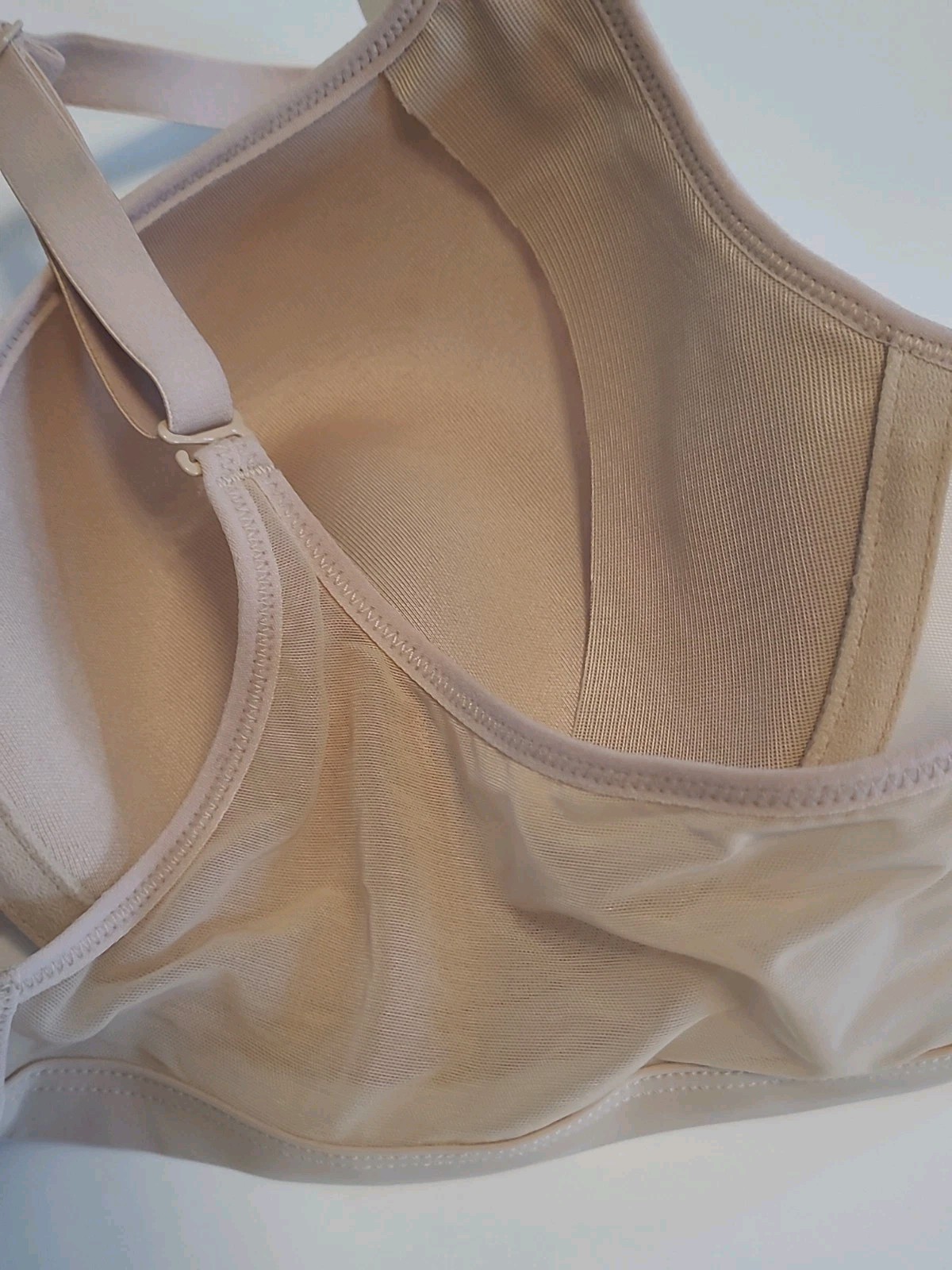 New 40B Hanes ComfortLite Wired Beige Tan $38 Breathable Cups Summer T Shirt Bra