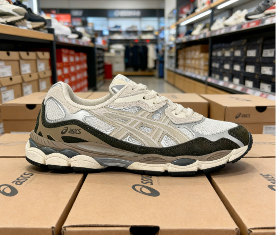 Asics Gel-NYC 1203A383-103 Beige Cream Brown Grey White Blue Ivory White Men’s S