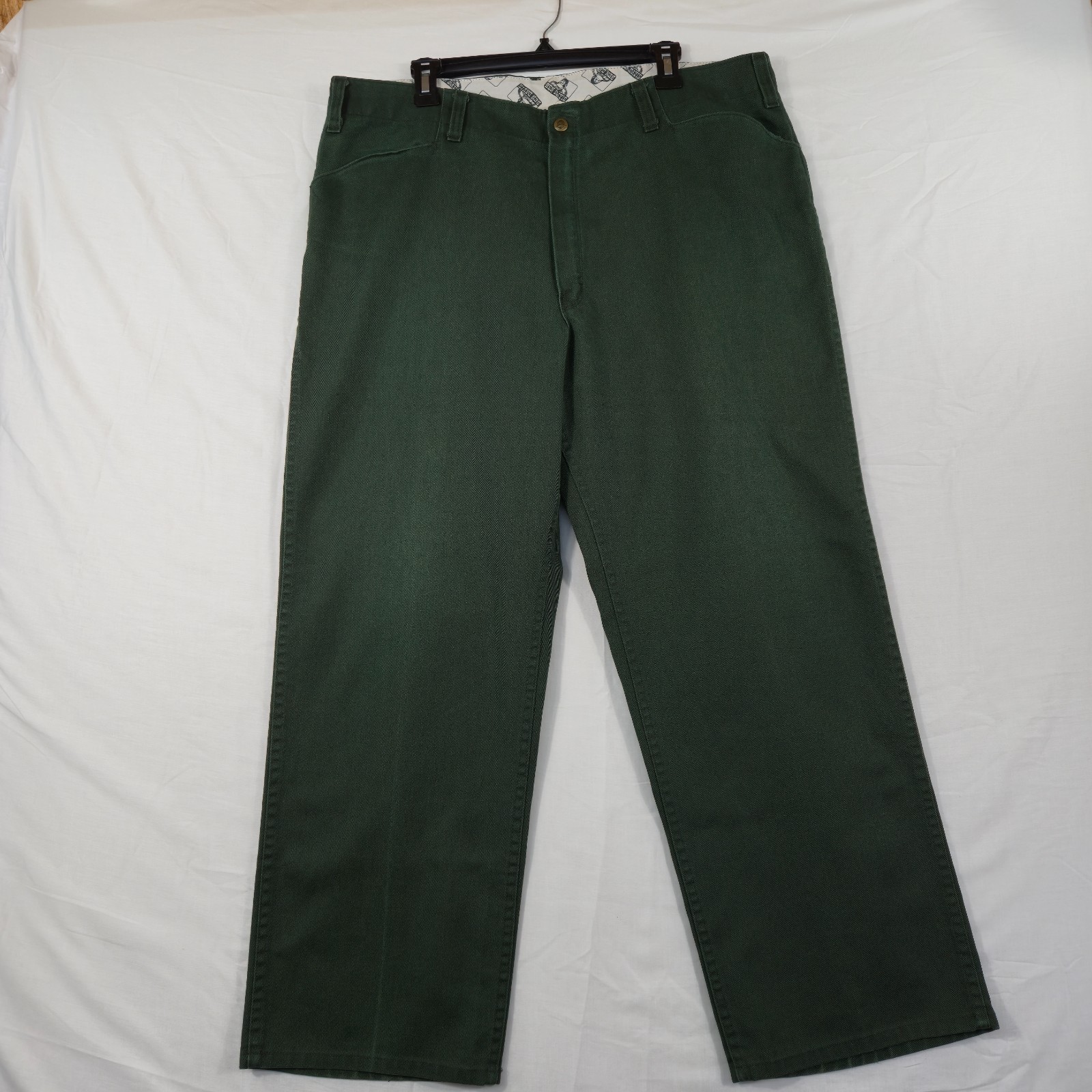 Vintage Ben Davis Baggy Pants Mens W38xL29 Green High rise Relaxed Fit Wide Leg