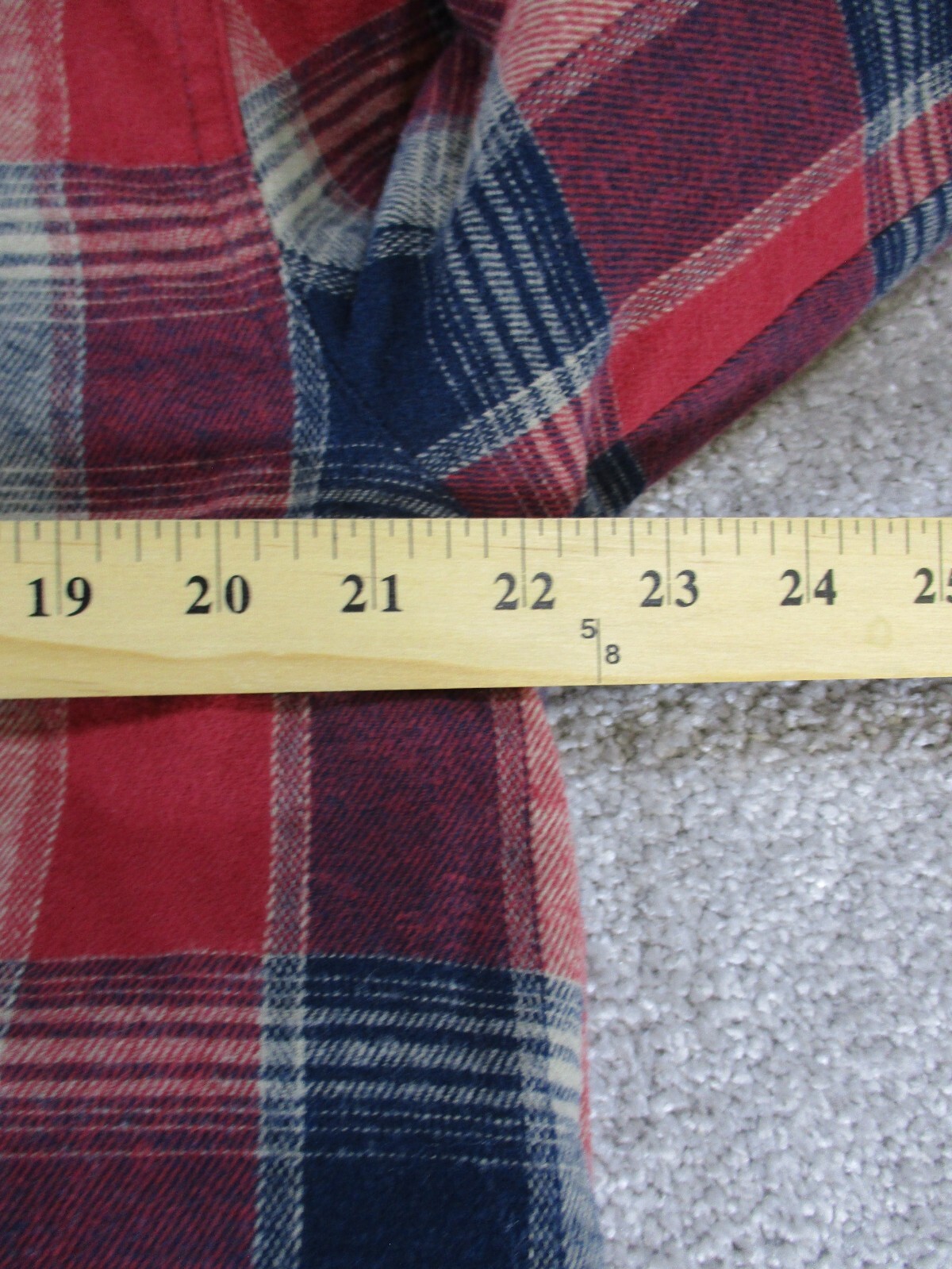 Legendary Outfitters Flannel Jacket Mens Large Red Blue Brown Cotton