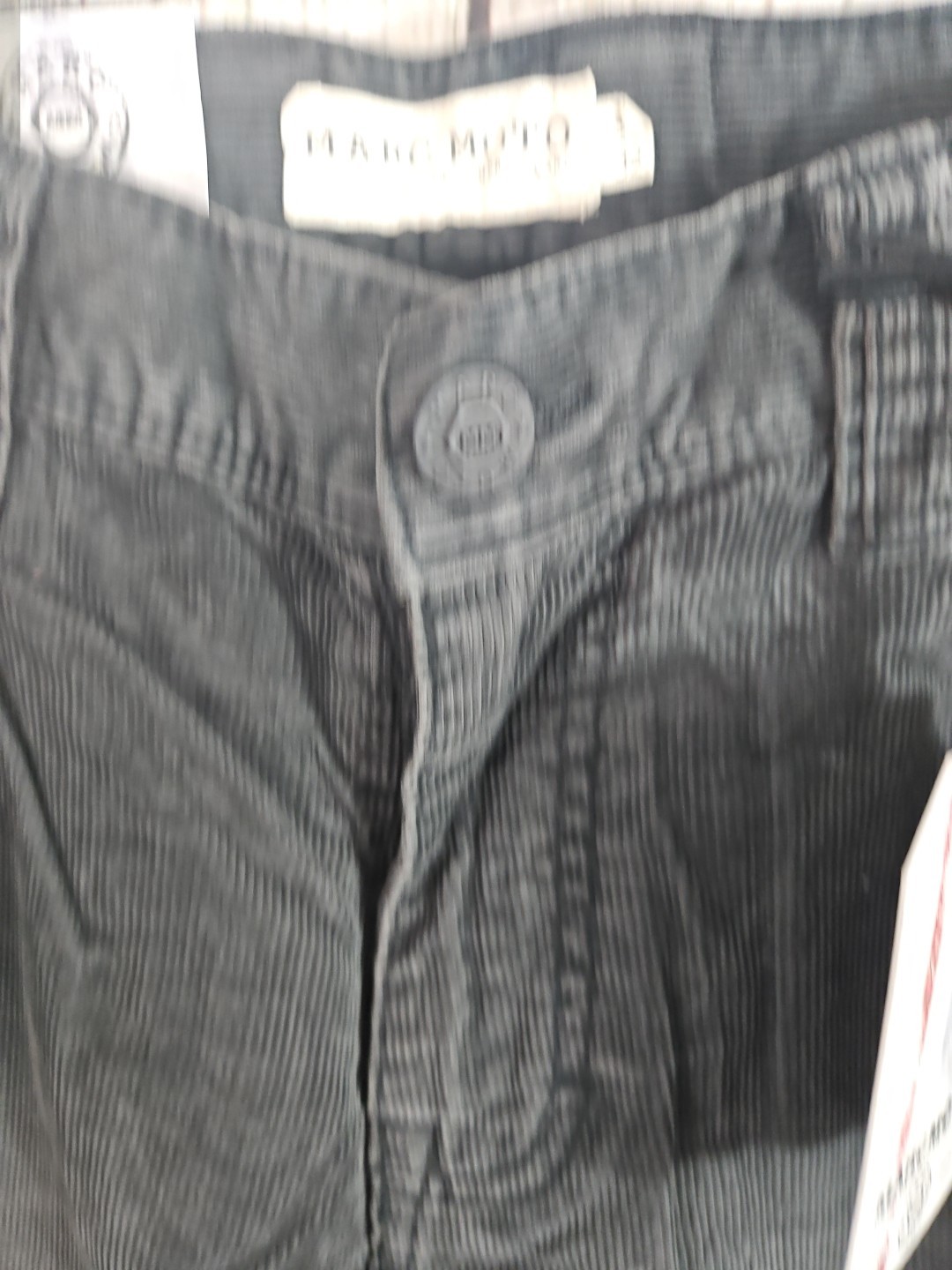 Marc Moto Men Size 30×32 Motorcycle Corduroy Bootcut Charcoal Gray Jean