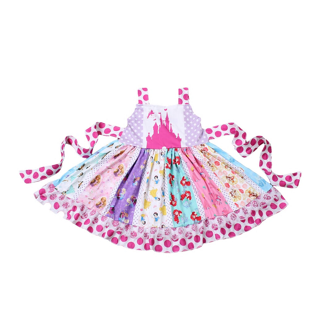 NEW Boutique Princess Ariel Cinderella Belle Rapunzel Girls Ruffle Twirl Dress