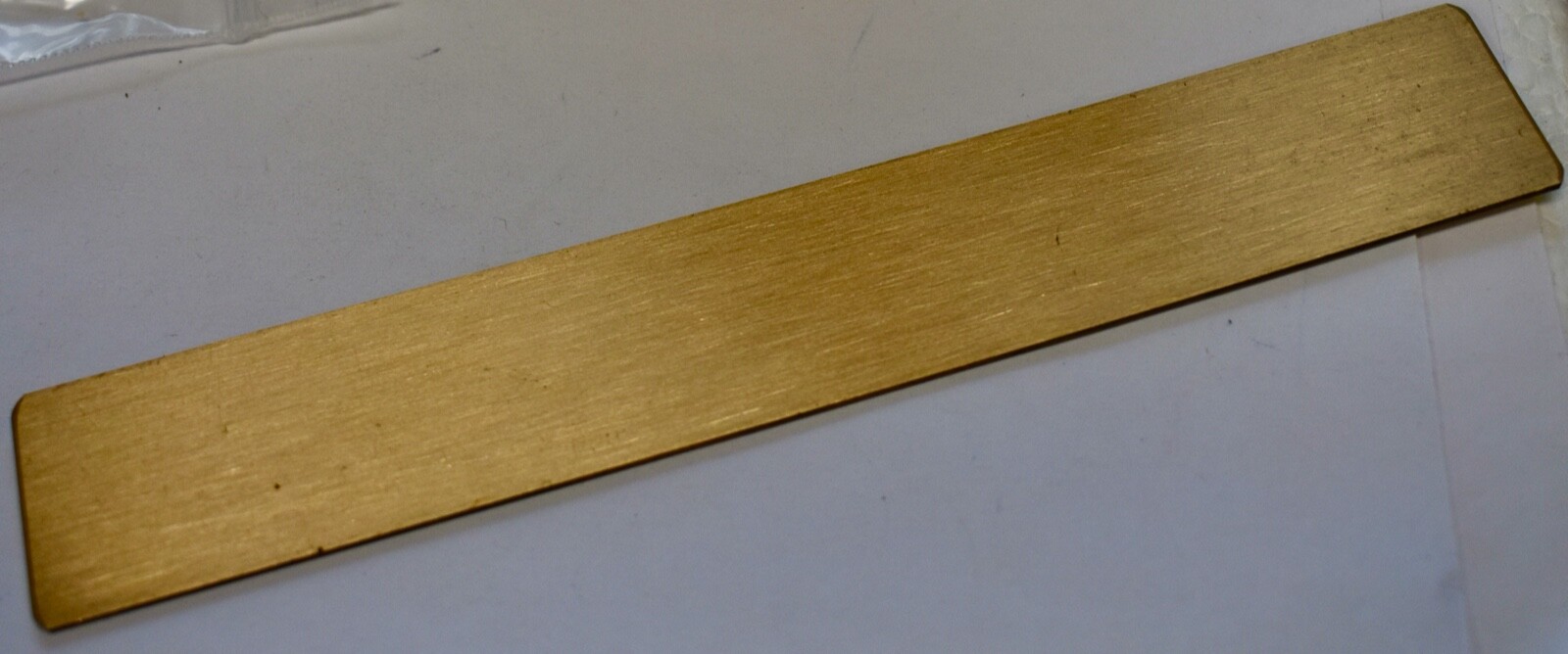 VINTAGE SOLID BRASS SIX INCH RULER SHINY NEW OLD STOCK