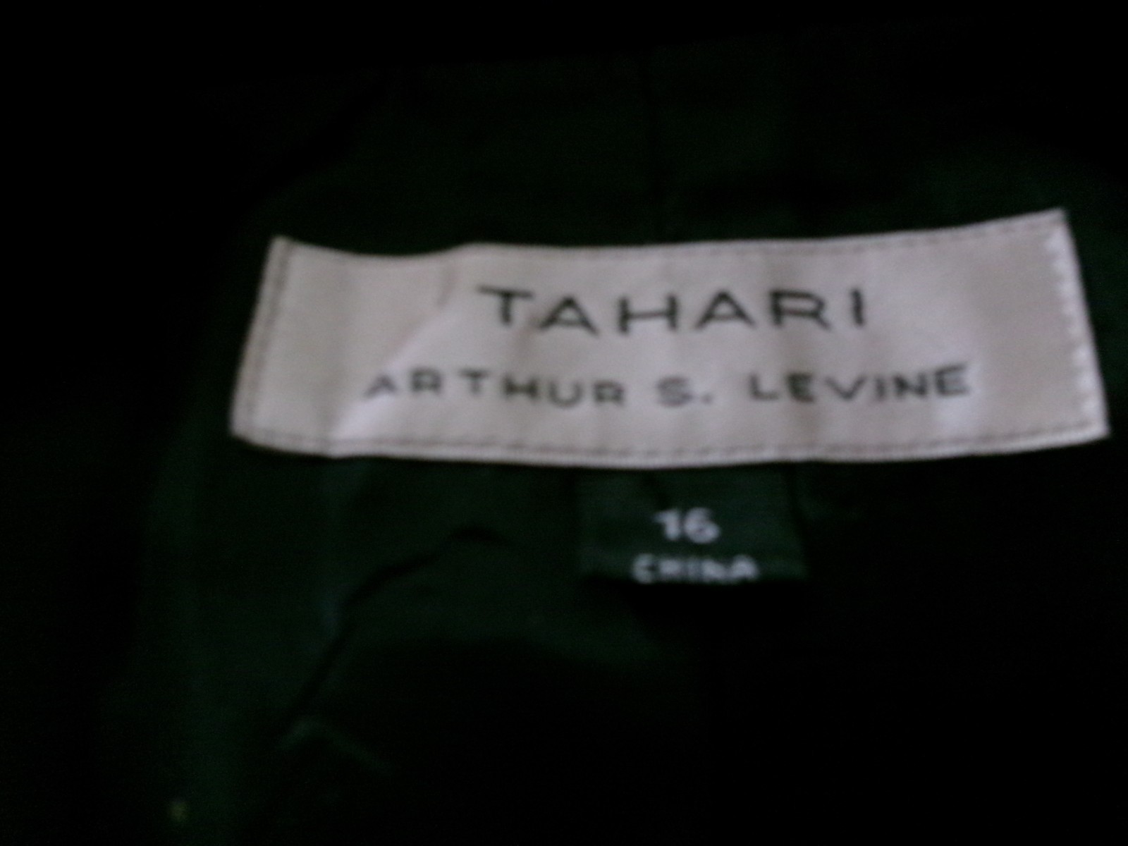 Tahari ASL Levine Womens Solid Black Double Breasted Blazer Size 16