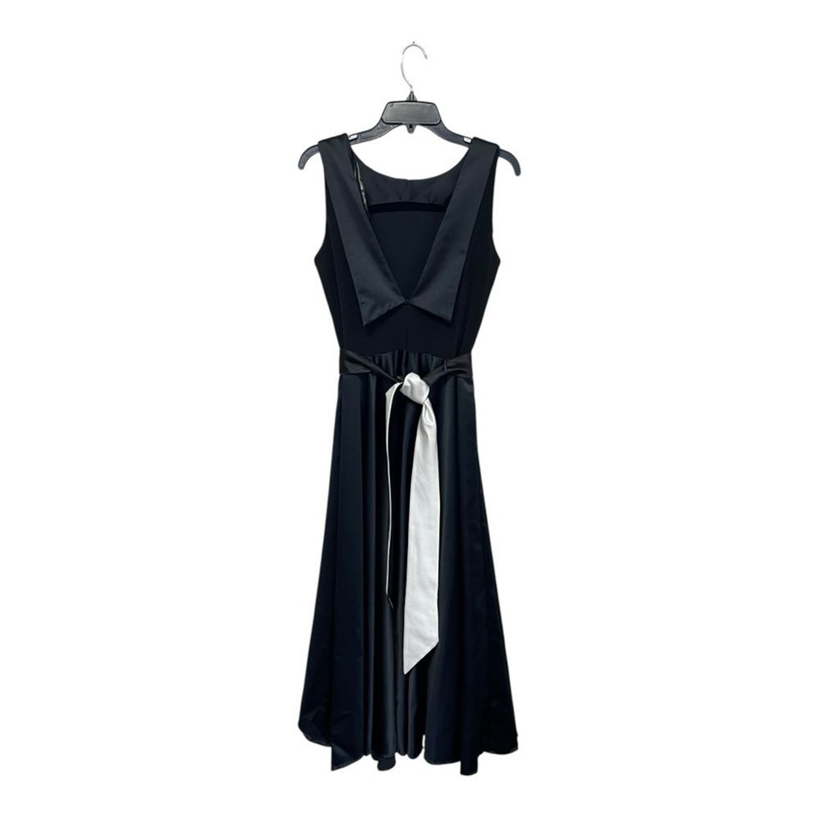 Scott McClintock | Black Low Back Sleeveless A Line Maxi Gown Dress 14
