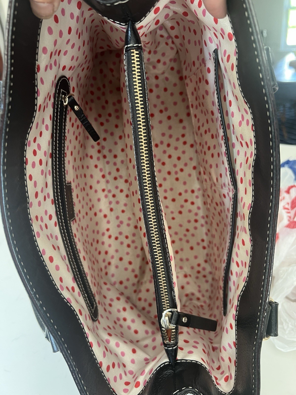 Kate Spade Wellesley Quinn Black Leather Tote Shoulder Bag WKRU0892 Purse