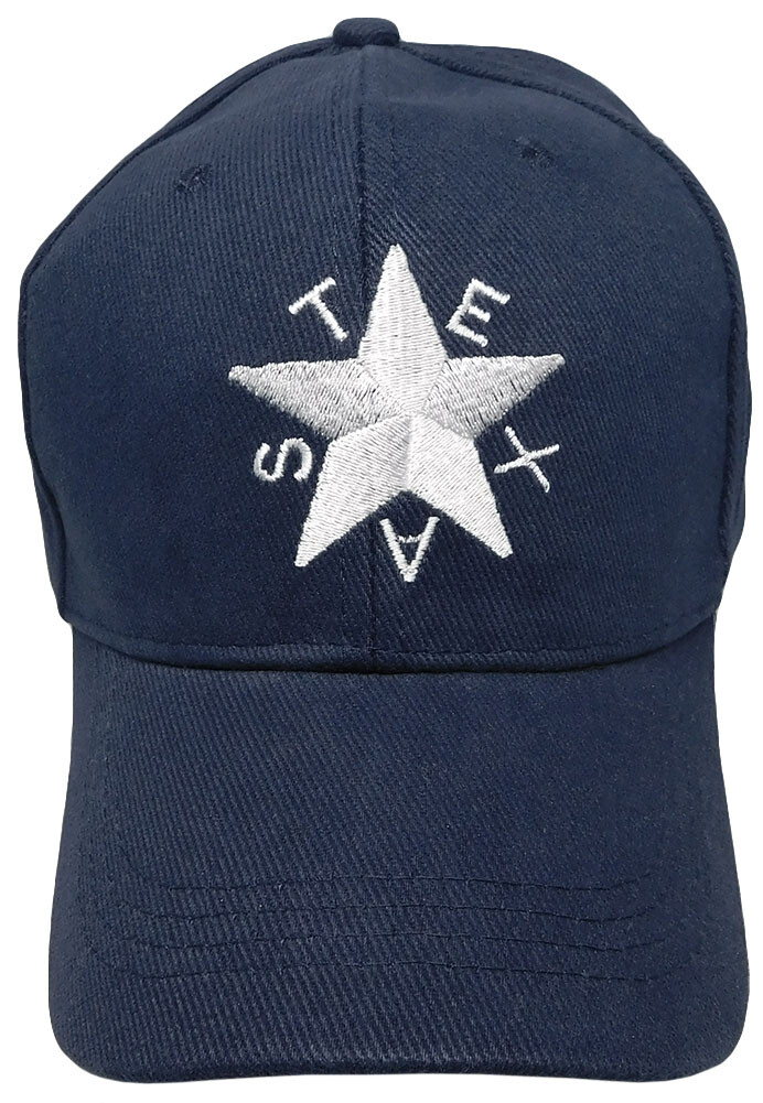 Texas De Zavala Independence Navy Blue Acrylic Adjustable Embroidered Hat Cap