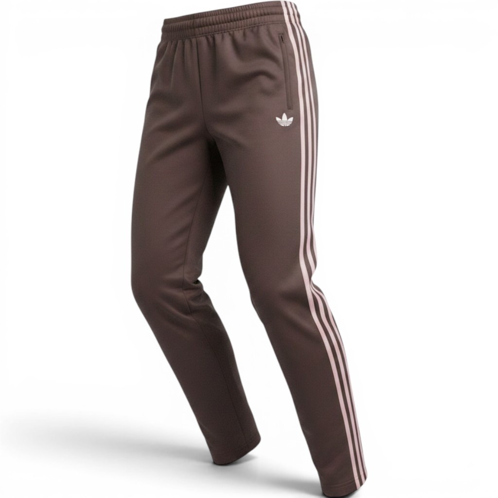 NWT Adidas Originals Firebird Track Pants Mens M Aurora Coffee Brown Pink Stripe
