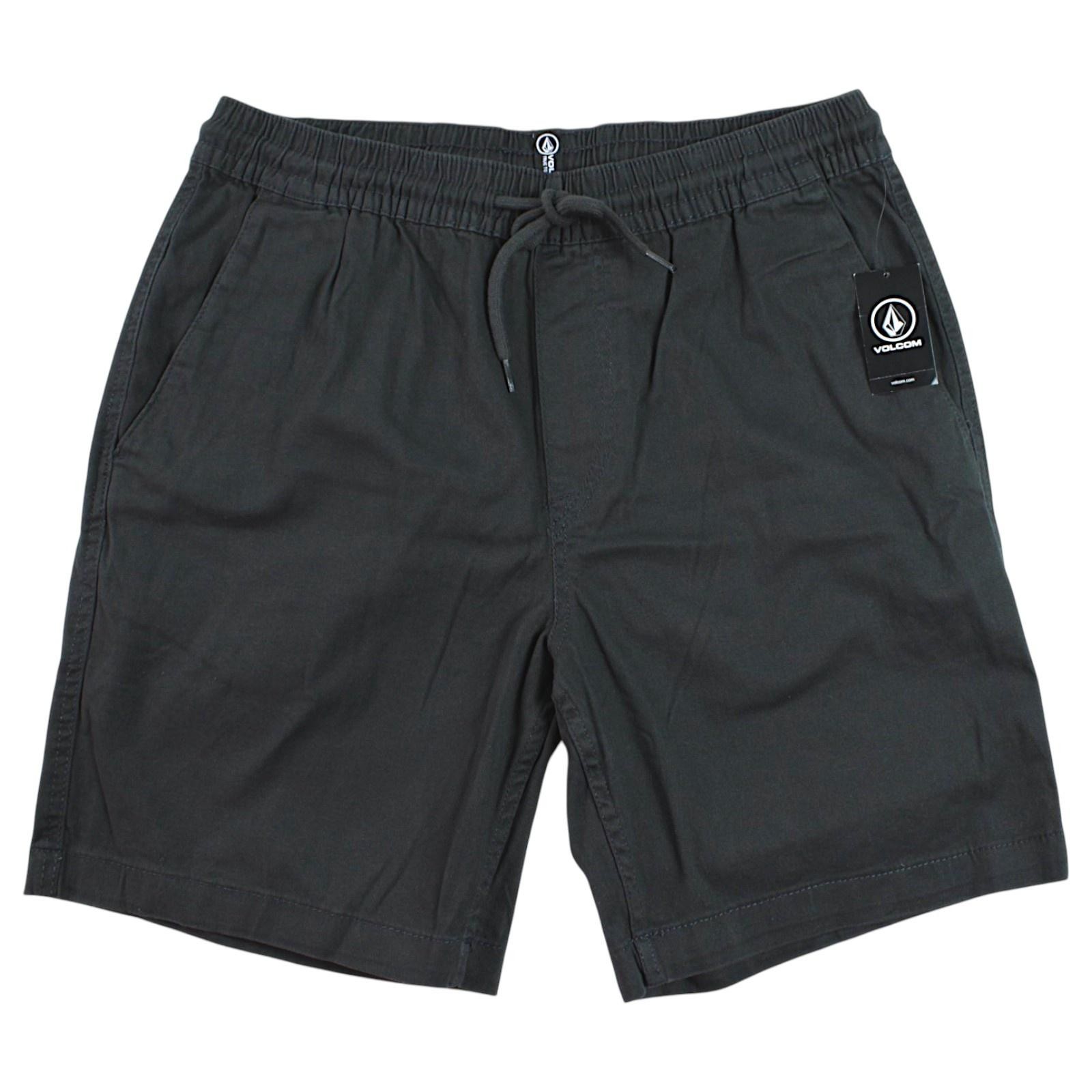 Volcom Shorts Mens M Charcoal Road Trip Stretch Chino Casual Elastic Waist $55