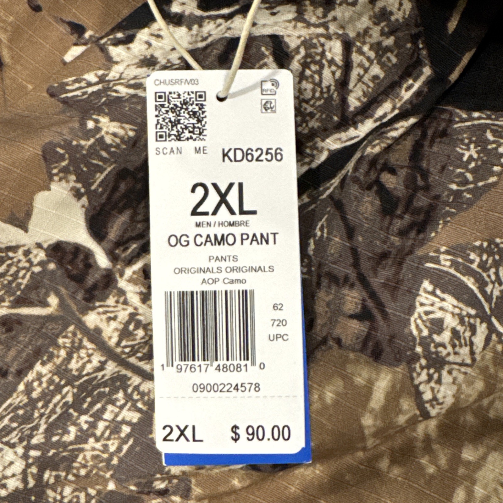 Adidas Originals Camo Cargo Zip-Off Loose-Fit Pants KD6256 Men’s Size 2XL NWT