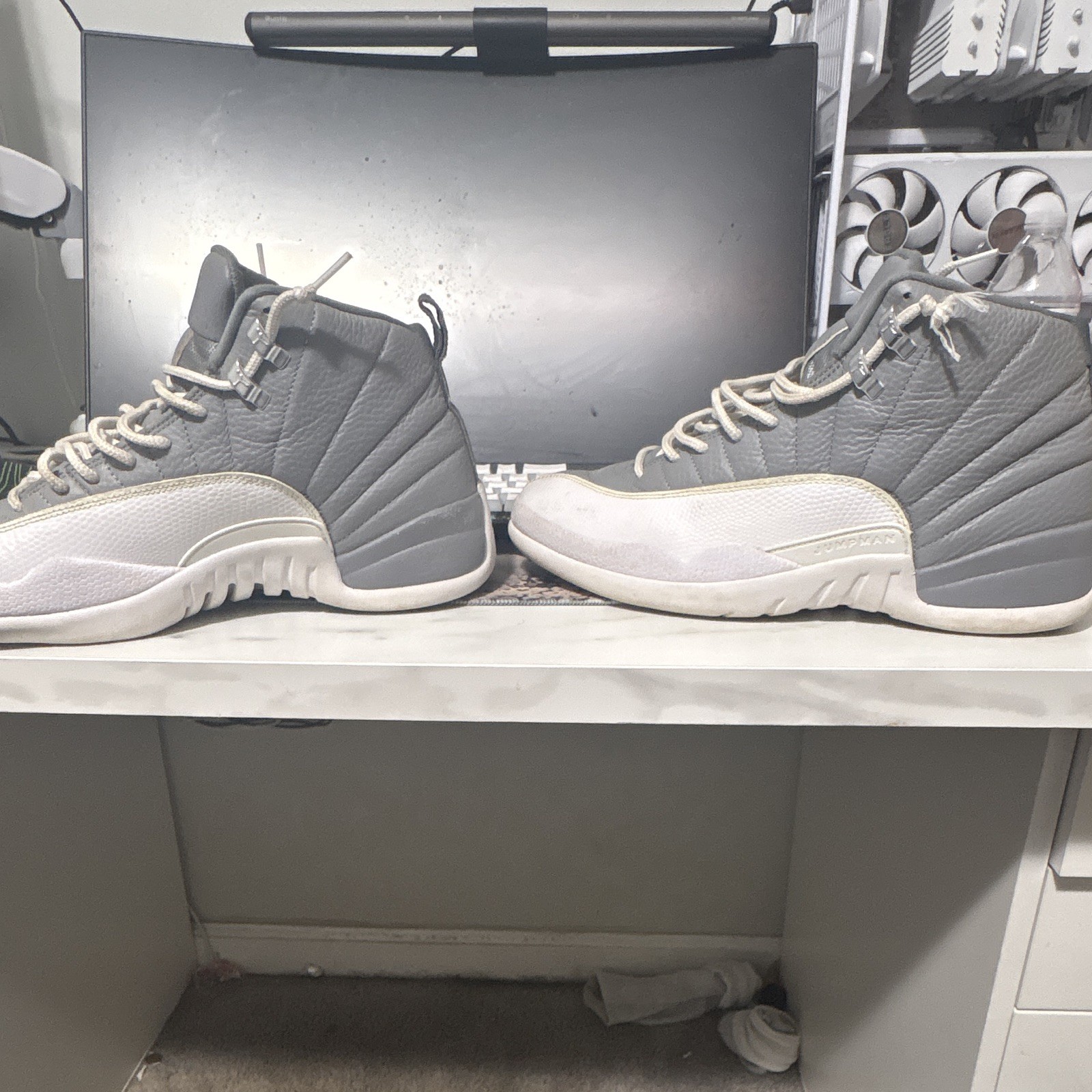 Jordan Air Jordan 12 Retro Stealth Gray/White 2022 High Top CT8013-015 size 11