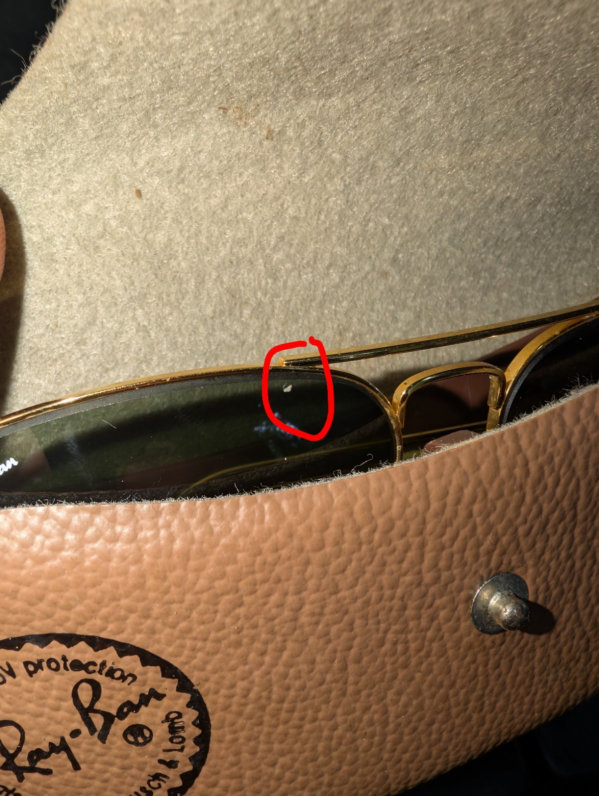 Vintage B&L Ray-Ban Aviator 58[]14 Gold Sunglasses G-15 Mint Lenses