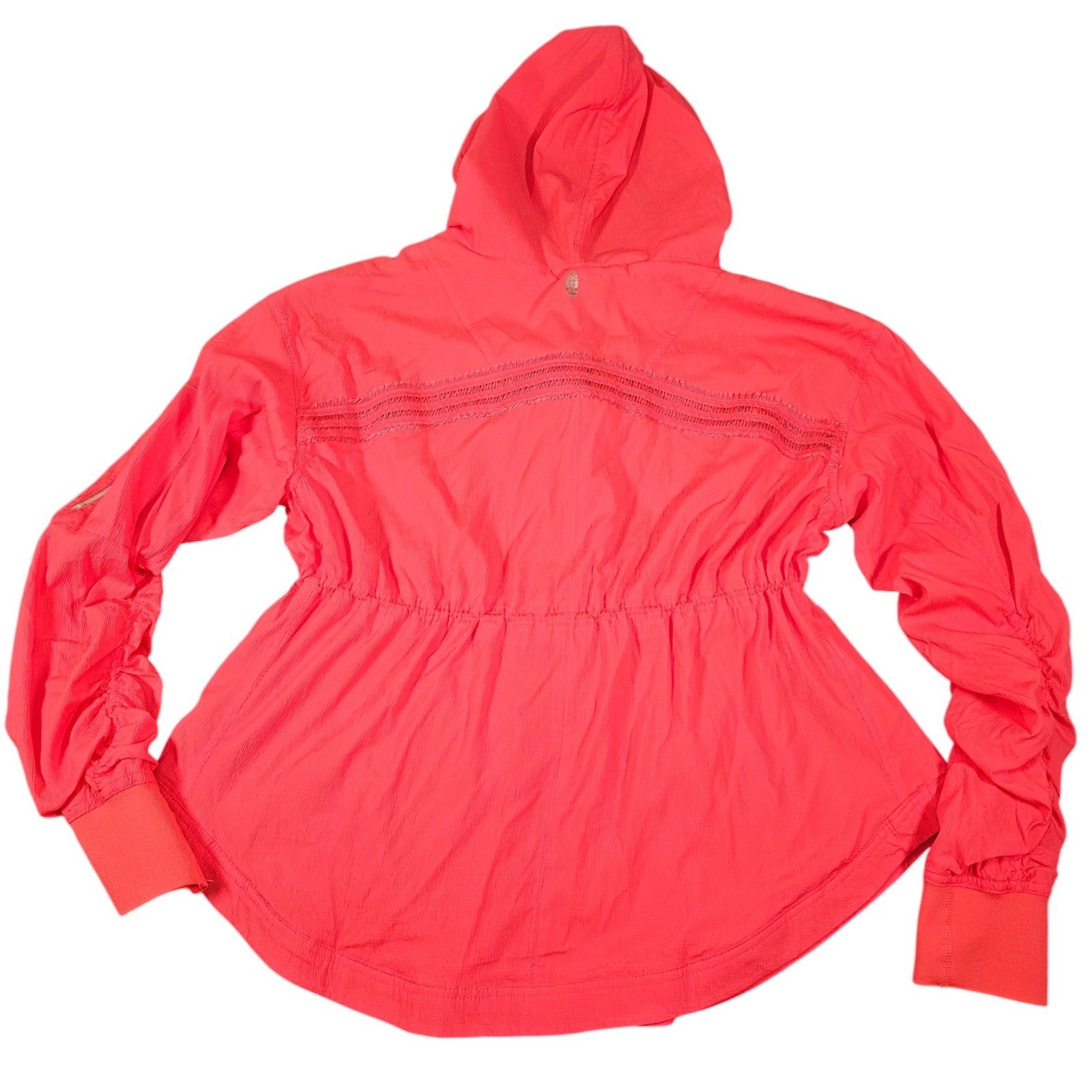 Free People Movement Pink Vivid Coral Run Wild Athletic Windbreaker Jacket S