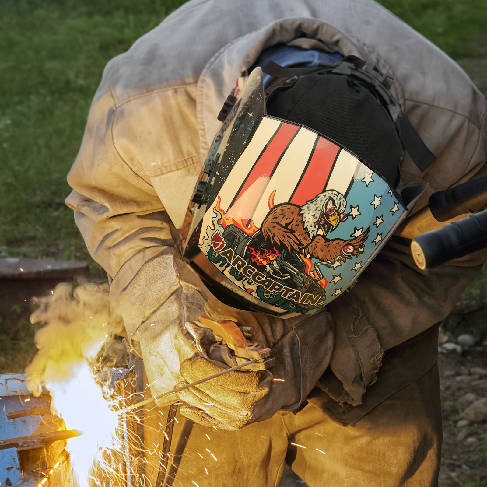 ARCCAPTAIN Welding Cap – Heat Resistant Protective Fireproof Hat for Welders