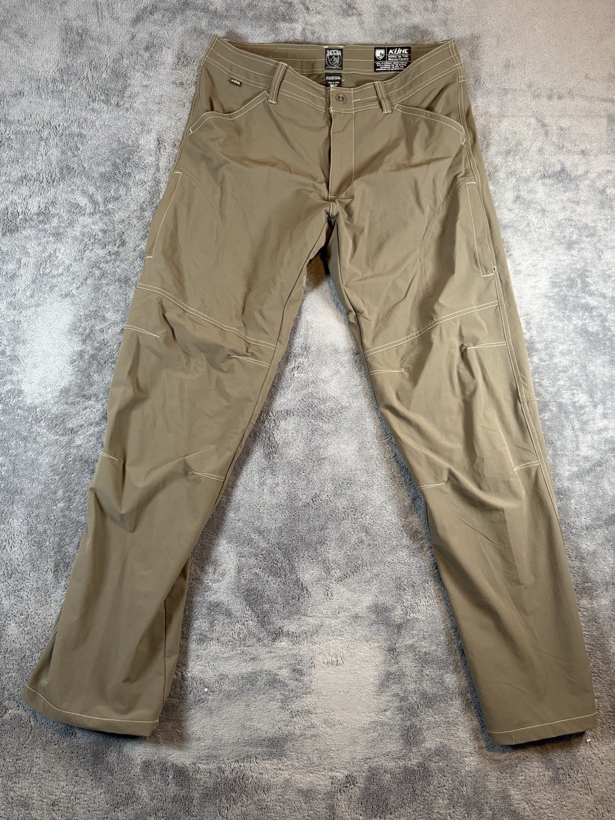 Kuhl Renegade Pants Men’s 34×34 Brown Nylon Spandex Stretch Hiking Outdoor Cargo