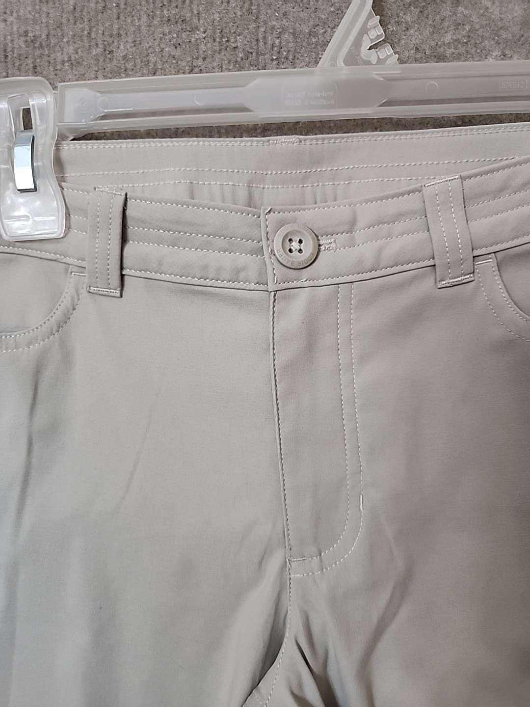 Eddie Bauer Rainier Capri Pants Womens 8 Pumice Nylon Stretch Hiking UPF 50+