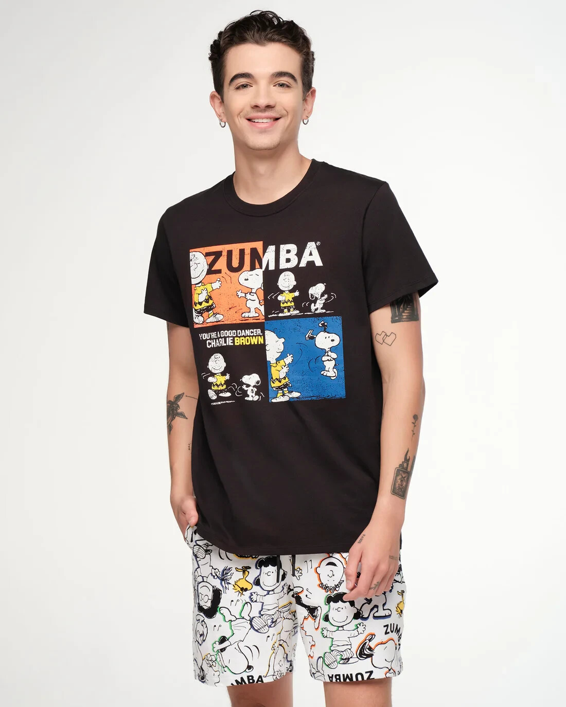 Zumba X Peanuts Crew Neck Unisex Tee – Black ~ XS/S M/L XL/XXL ~ New!
