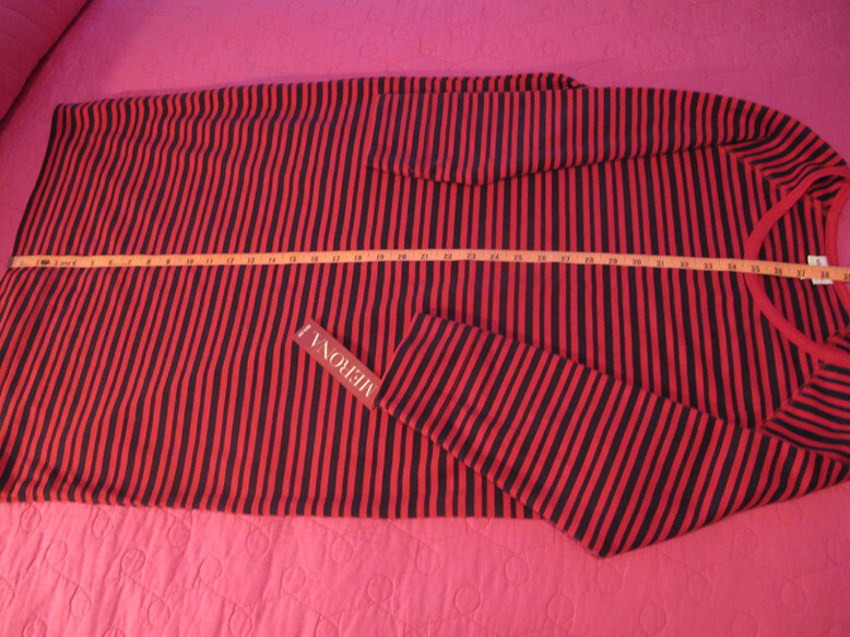 MERONA DRESS~REDUCED~NEW WITH TAGS~RED/BLUE STRIPE COTTON WOMANS XXL/TTG~FREE H