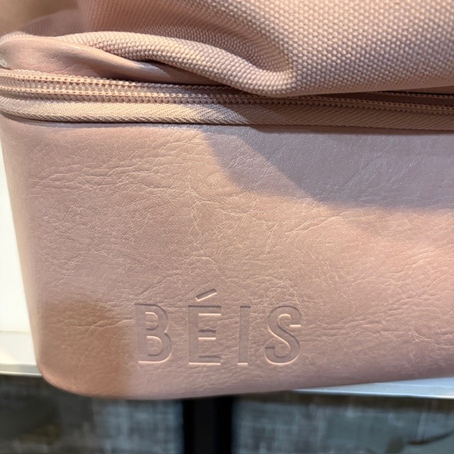 BEIS The Mini Weekender Atlas Pink + extras-makeup, toiletry, laptop 4 piece
