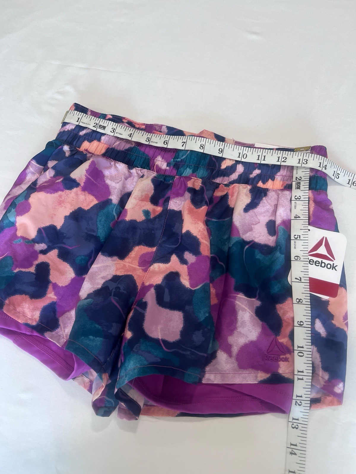 Reebok Women’s Relaxed 2-in-1 Shorts w/ Compression Liner Abstract Multicolor