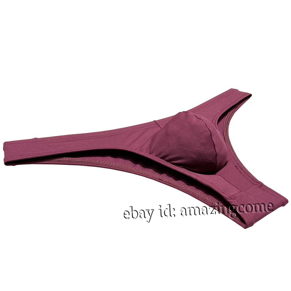 Men Cheeky Briefs Underwear Skin Feel Bikini Briefs Low-rise 1/2 Hip Booty Pants