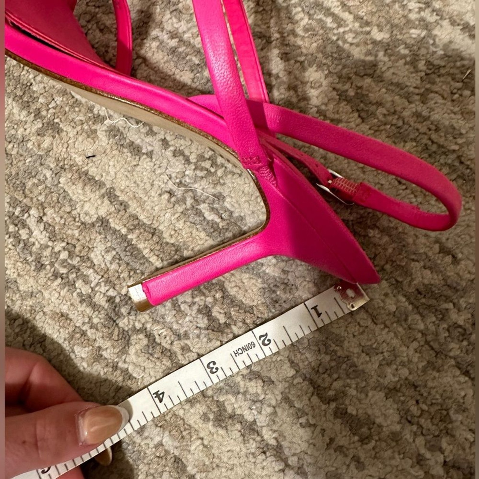 Gianni Bini Hot Pink Square Toe Strappy Heels