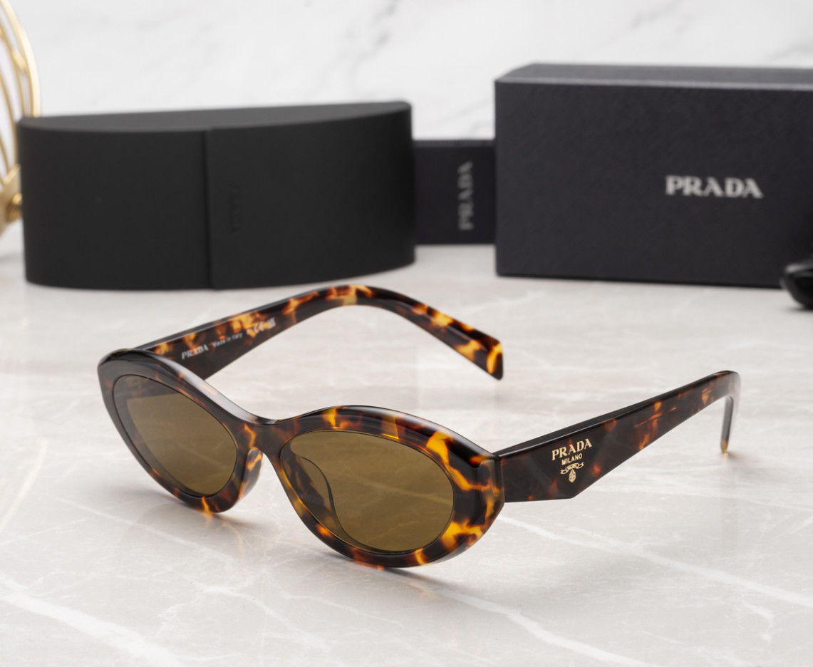 PRADA PR 26ZS 14L09Z Honey Tortoise Brown Women’s 55 mm Sunglasses NEW 100%