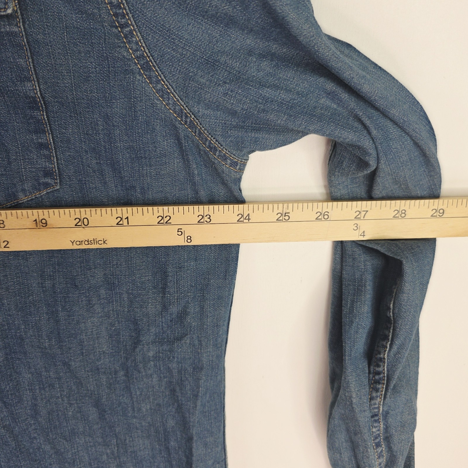 Levi’s Barstow Western Denim Shirt Men’s XXL Blue Snap Long Sleeve 3LYLW2262
