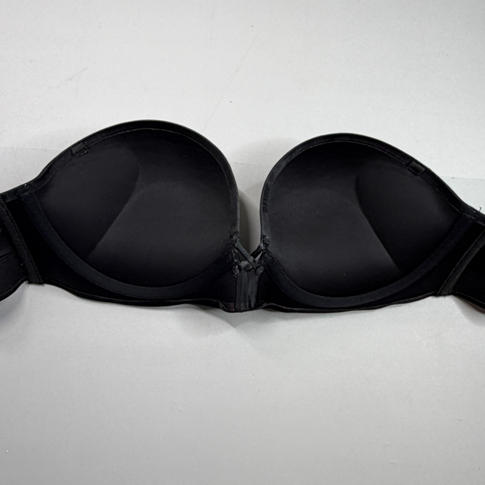 Victoria Secret Padded Strapless Bra 34C Push Up Add 2 Cup Sizes Underwire