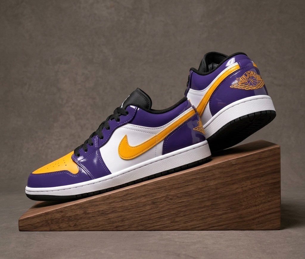 Nike Air Jordan 1 Low SE Shoes “Lakers” Court Purple IQ9389-547 Men’s Sizes NEW