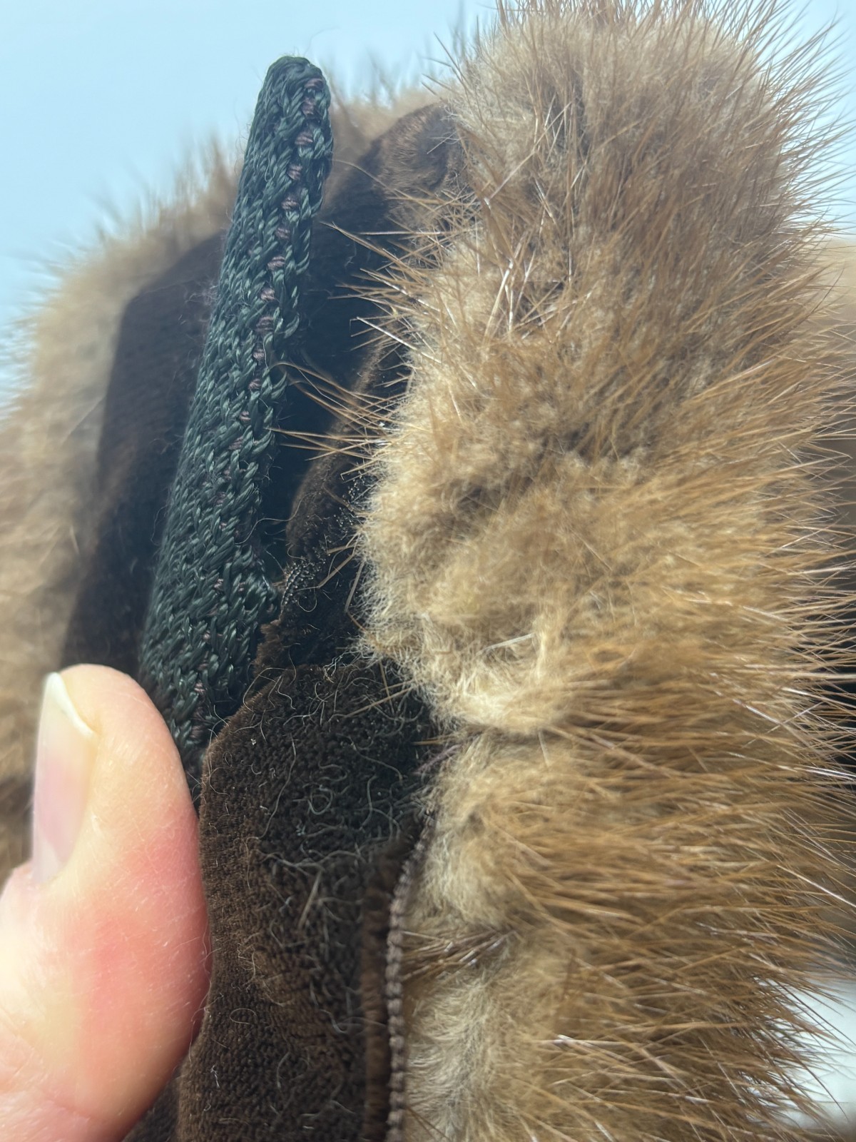 Real Mink Fur Collar with Pin Clips on Each End Approximately 40 inches Length