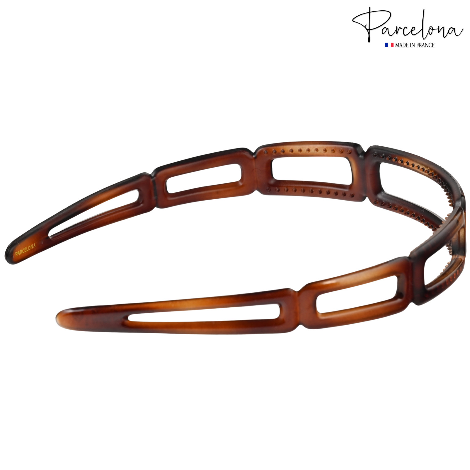 Parcelona Open Geometric Tortoise Acetate Headband French Lightweight Hairband