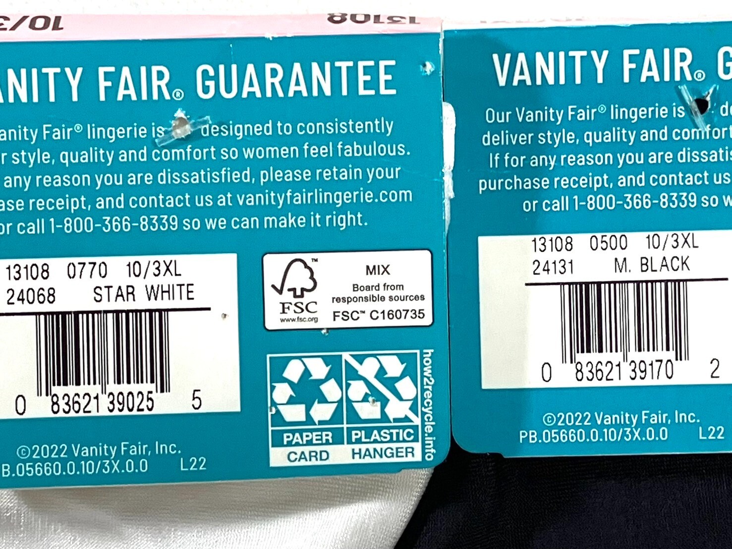 NWT 2-Pack Vanity Fair 10/3XL Illumination High Cut Panty Brief Assorted 13108