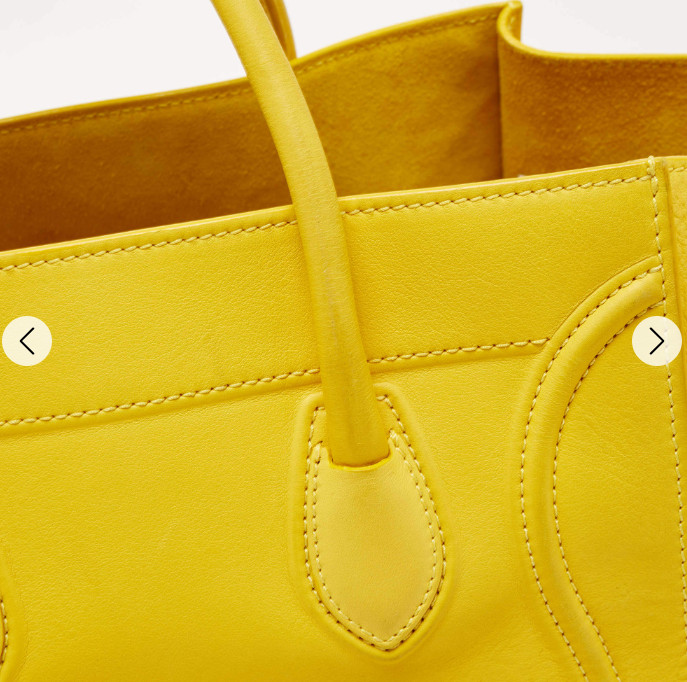 Celine Yellow Leather Medium Phantom Luggage Tote Bag $4200 With Dust Bag