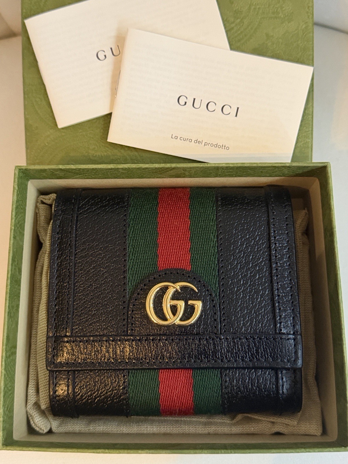 GUCCI | ✨NEW✨ GG Ophidia Web Bifold Wallet in Black