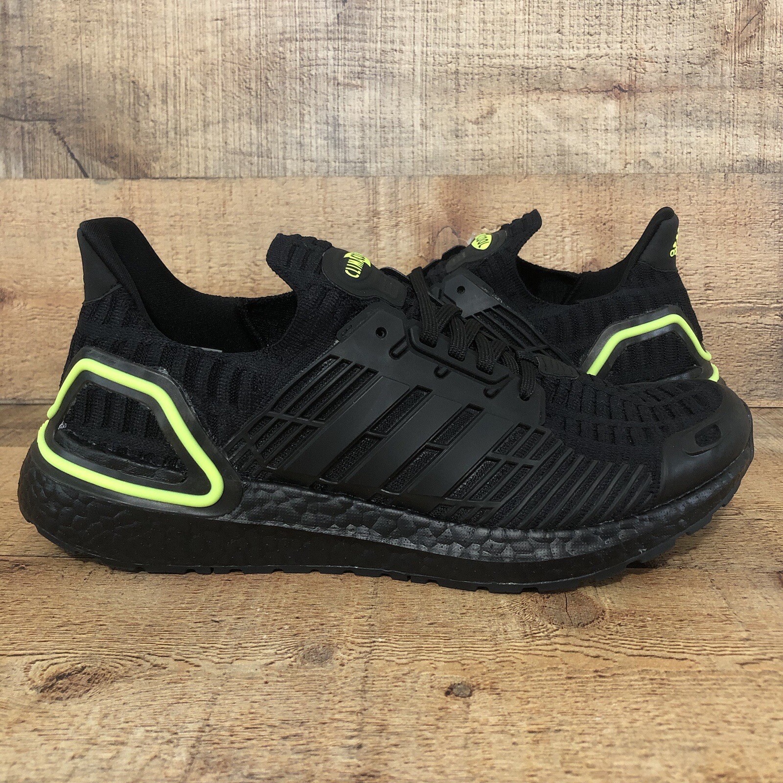 Adidas Ultra Boost Mens Size 8 Black Solar Yellow DNA CC1 Shoes GX7812 NEW