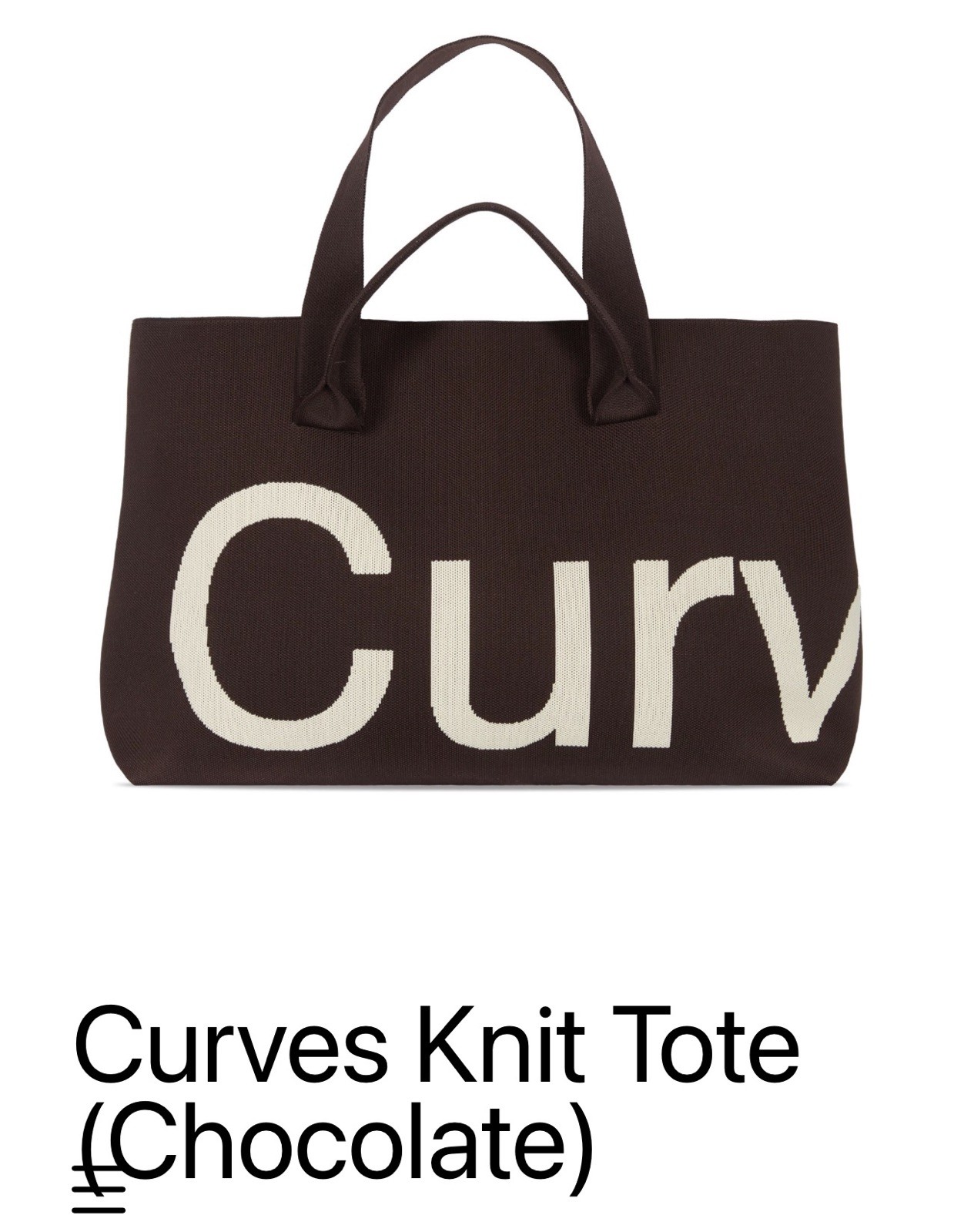 Curves Knit Tote (Chocolate) – Curves By Sean Brown