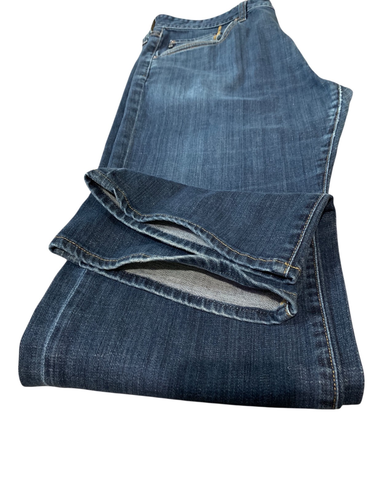 AG Adriano Goldschmied The Protégé Jeans Mens 36×32 Whiskering Med Wash Made USA