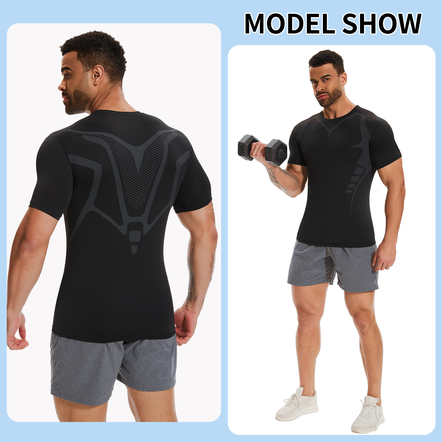 Men Compression Shirt Version Ionic Shaping Sleeveless Vest Sports Tank Top US